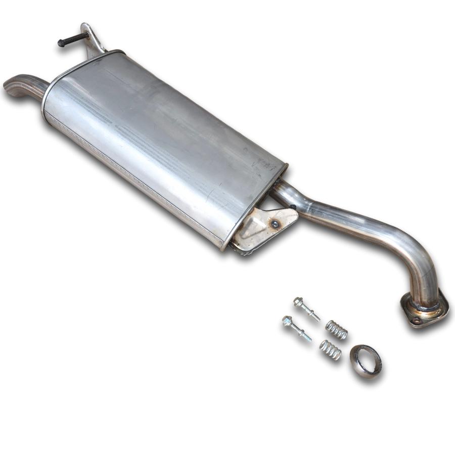 2003-2008 Toyota Corolla 1.8L Muffler Assembly STAINLESS STEEL side view