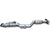 Nissan Pathfinder 2013 to 2020 Flex pipe with Catalytic Converter 3.5L V6 SIDE VIEW